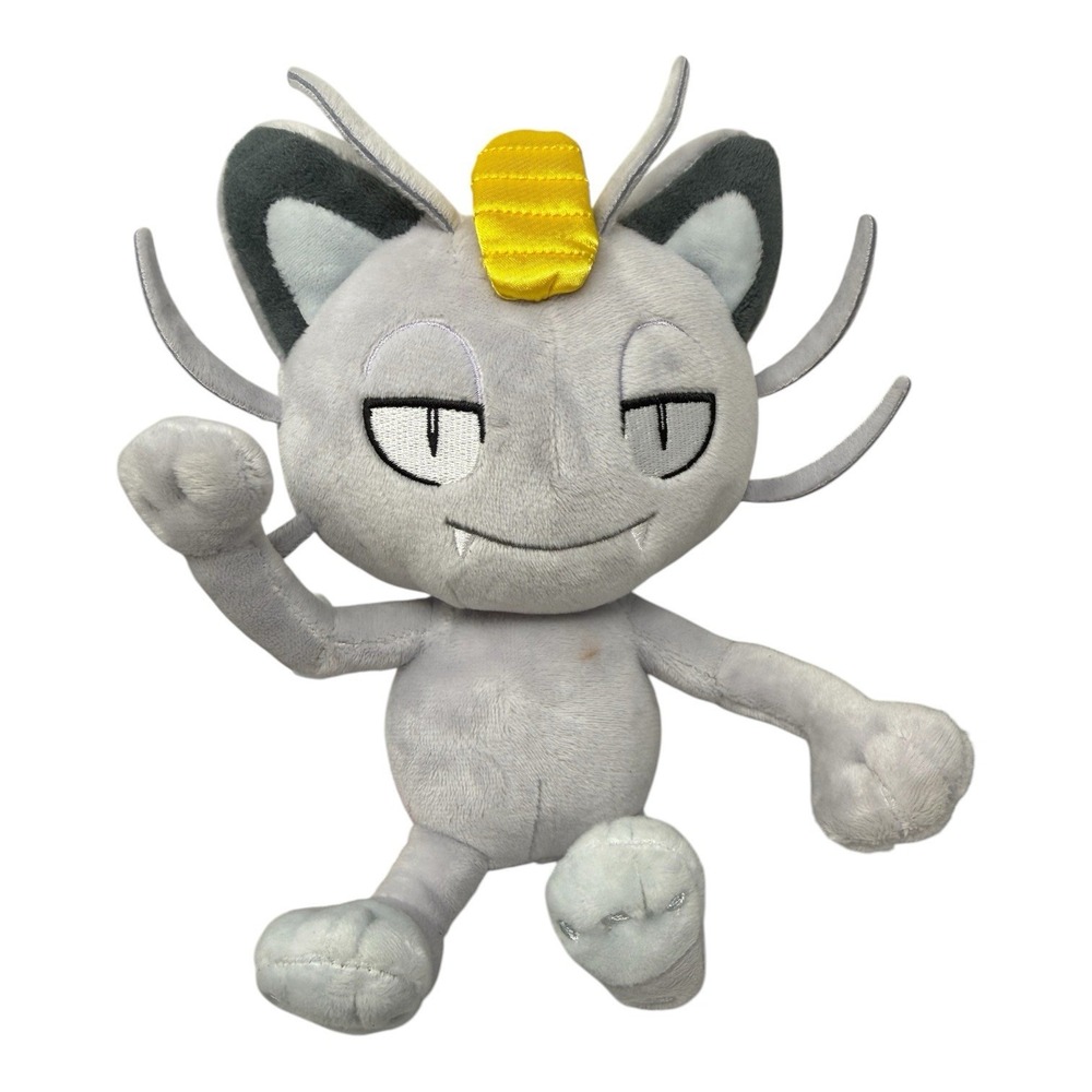 Pokemon Center Poke Plush Alolan Meowth Stuffed Animal Gray 9 Inch New with Tags